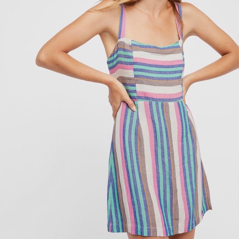 Free People stripe mini dress
